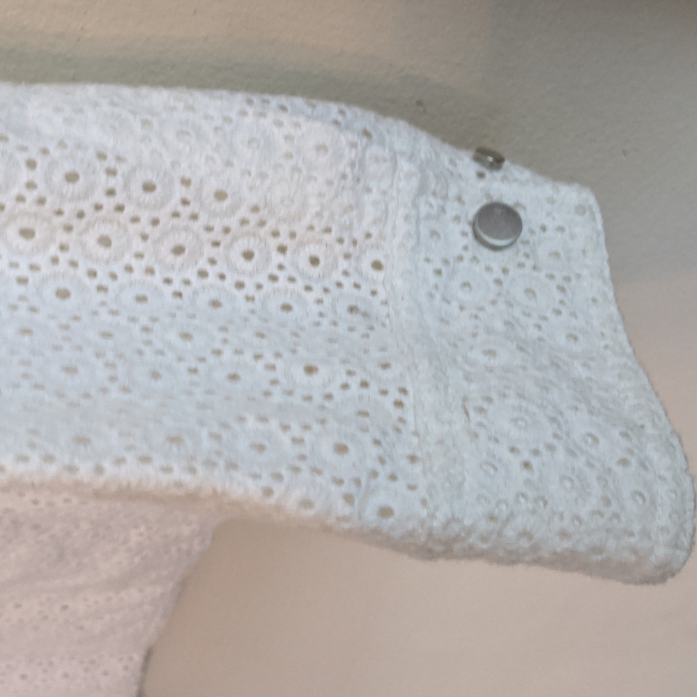 NWTs Elie Tahari Ivory Eyelet Cotton Andie Jacket size 12 - Picture 5 of 14